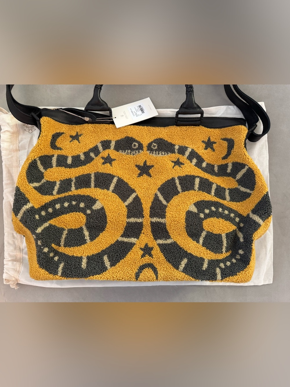 NWT Cleobella Snake Dree Weekender in Yellow - Picture 8 of 11